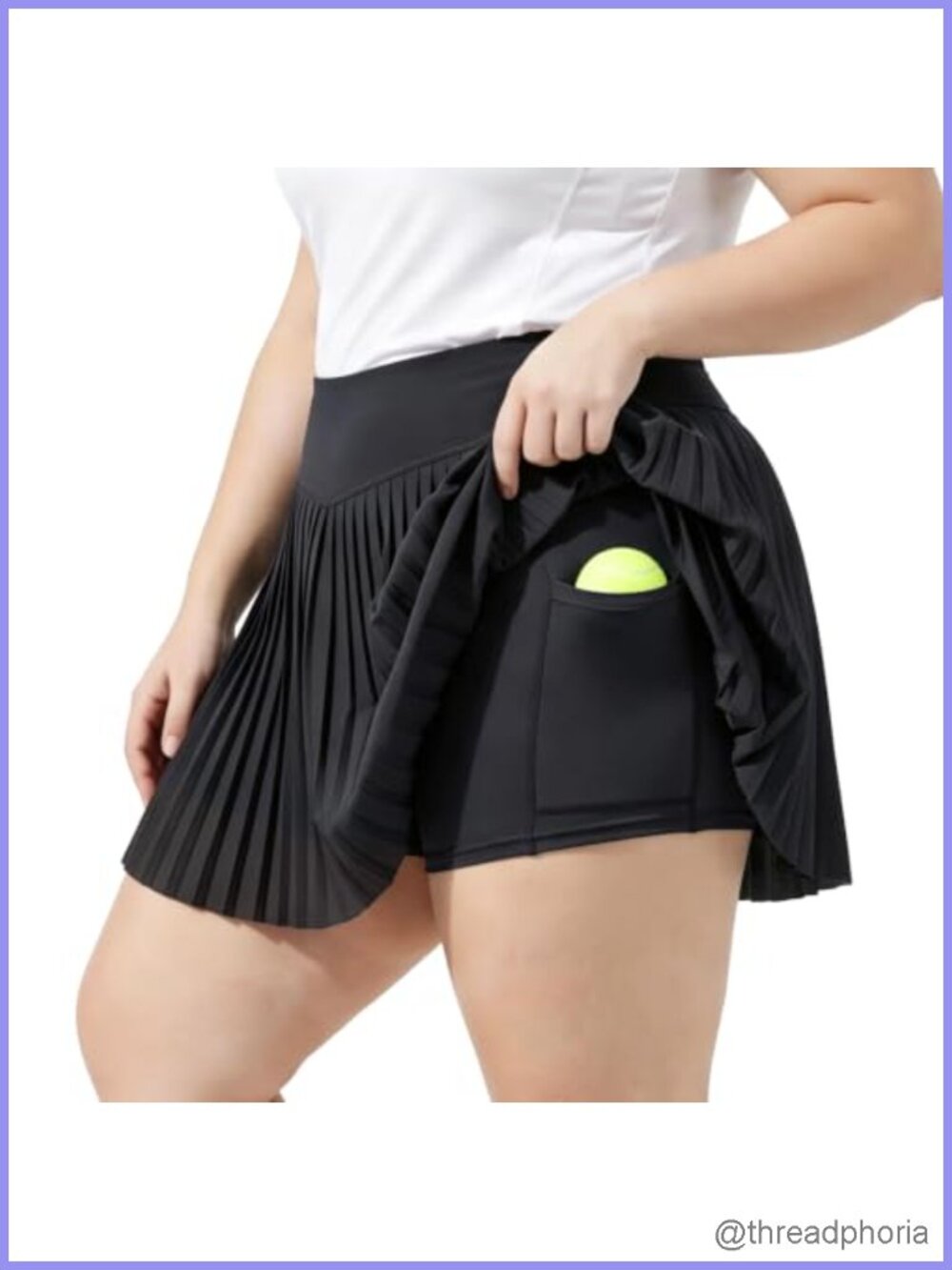 Plus Size Pleated Tennis Skirt with Pockets Shorts High Waisted Athletic Golf